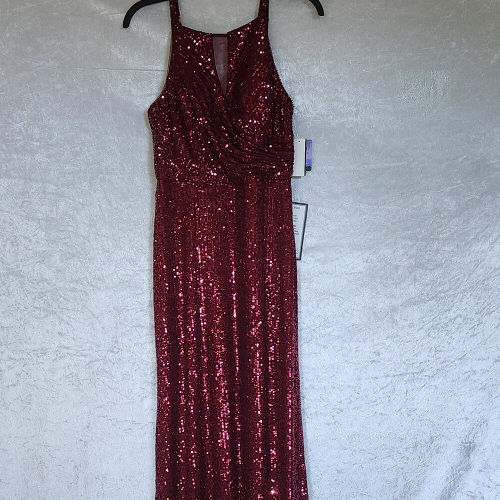 Nightway red sparkly dress
